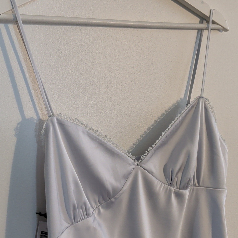 ARITZIA SUNDAY BEST rae slip dress in grey sky - size large - Picture 5 of 9